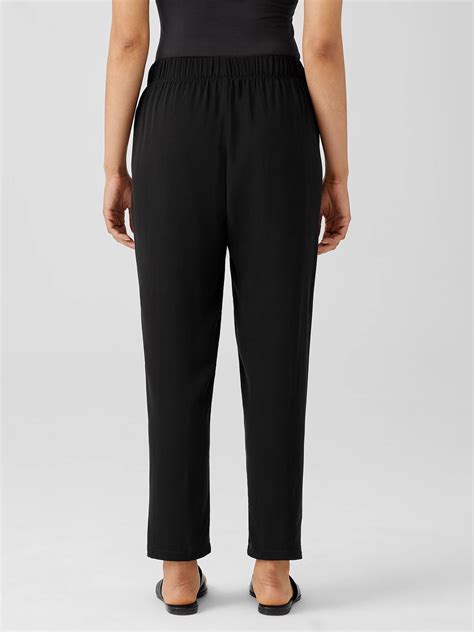 Silk Georgette Crepe Pleated Pant 